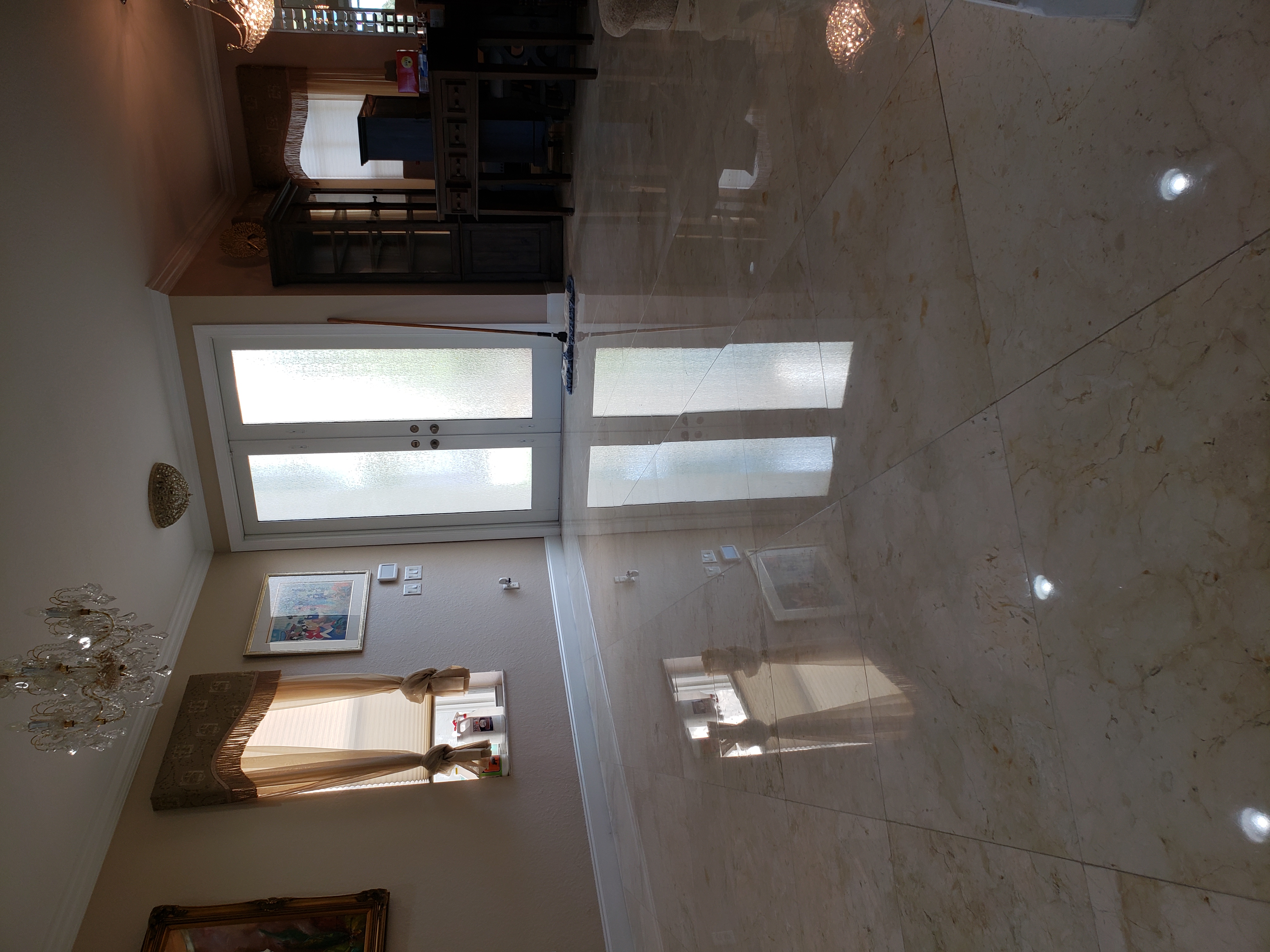 Marble floor polishing in coral gables